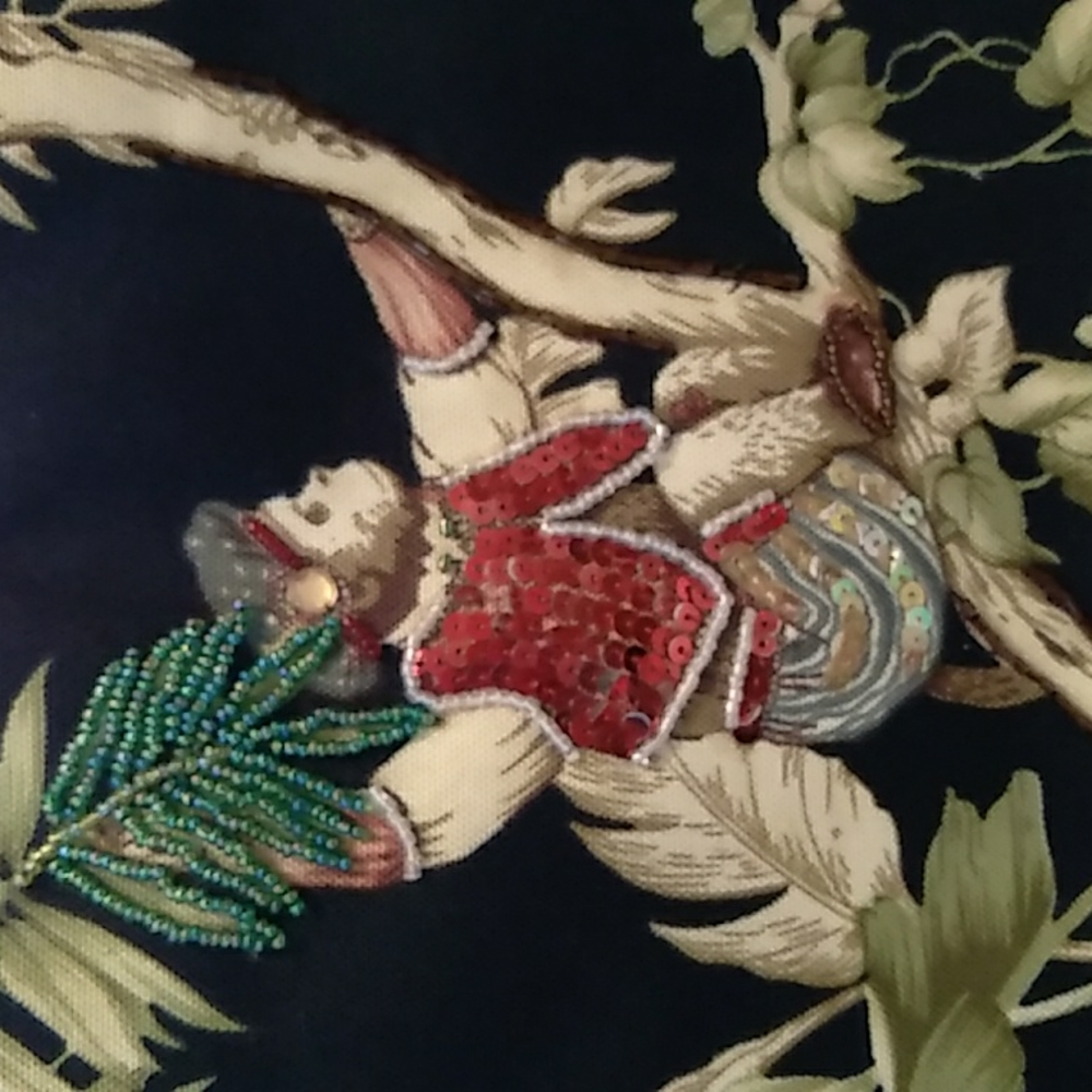 Vintage Bead and Sequin Monkey Bag